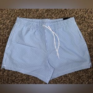 Abercrombie Striped 5” Relaxed Swim Trunk